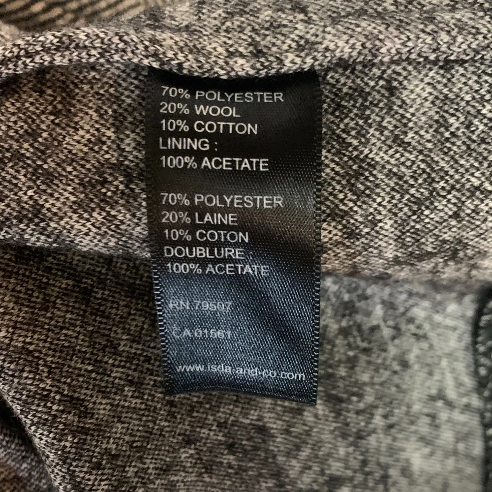 Gray Patterned Women's Trench Coat - Picture 8 of 12